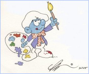 Smurf Painting Border