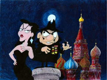 Boris and Natasha in Moscow